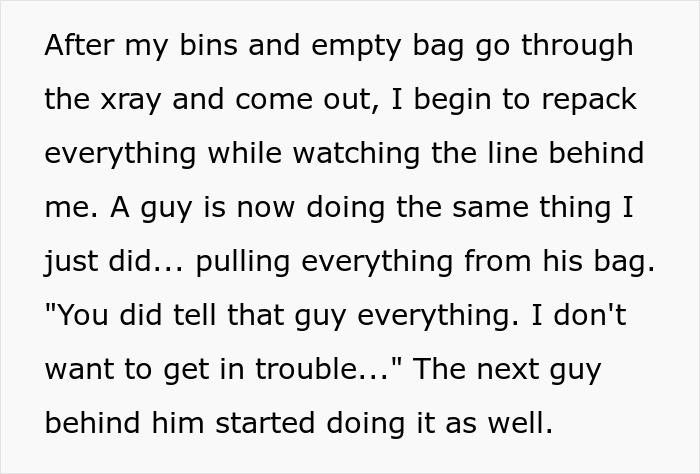 Security Demands Worker Empty Their Bag Completely Before X-Ray, They Maliciously Comply And Provoke Others To Do The Same Security Demands Worker Empty Their Bag Completely Before X-Ray, They Maliciously Comply And Provoke Others To Do The Same