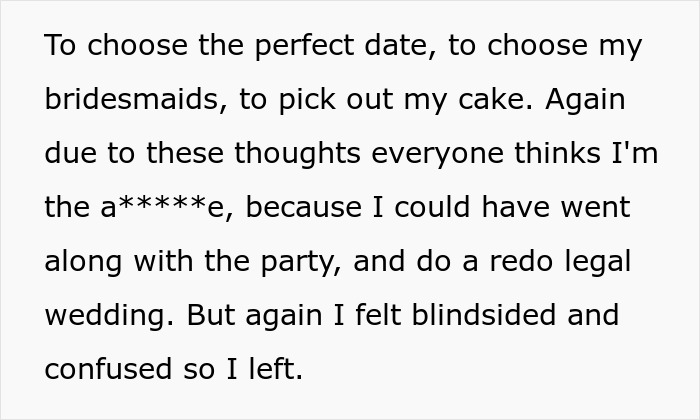 Boyfriend Invites Woman To A Fancy Party, She Realizes It's Actually A Surprise Wedding For Her And Leaves