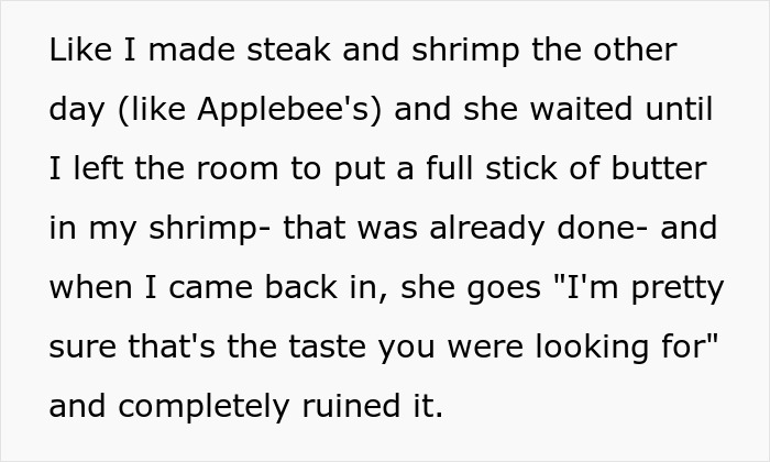 Woman&rsquo;s Husband And His Sister Kept &ldquo;Fixing&rdquo; Her Food To The Point That She And Her Kids Would Refuse To Eat It, So She Finally Snaps