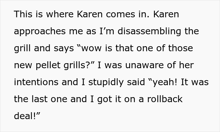Drama Erupts In Store Parking Lot After Entitled Karen Decides She Wants Man&rsquo;s Newly Purchased Grill