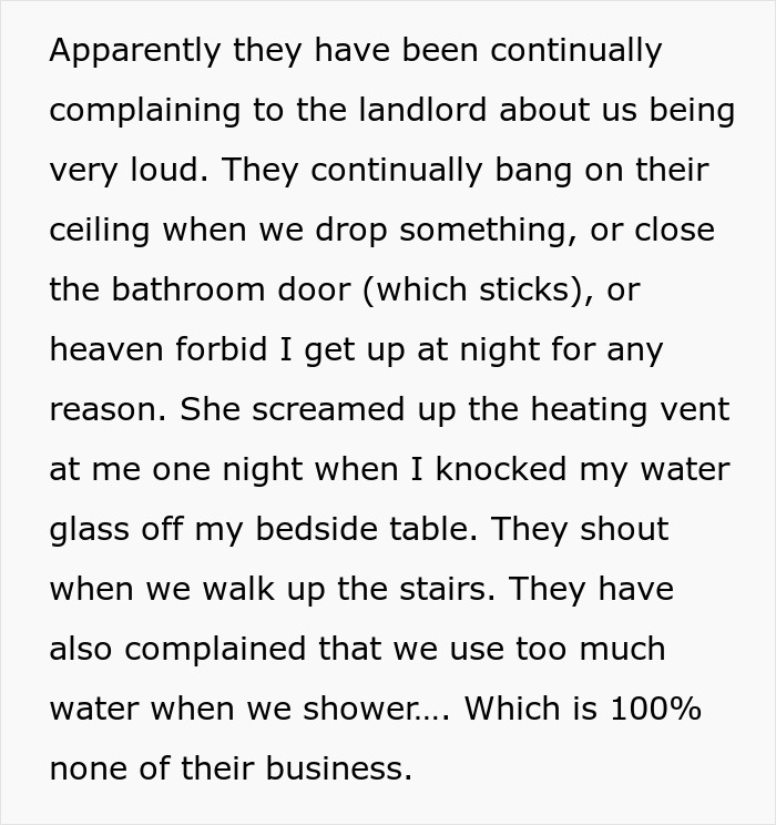 Ultra-Sensitive Elderly Couple Go Berserk Every Time Their Upstairs Neighbor Makes A Noise, To The Point Of Calling Cops Over A Microwave