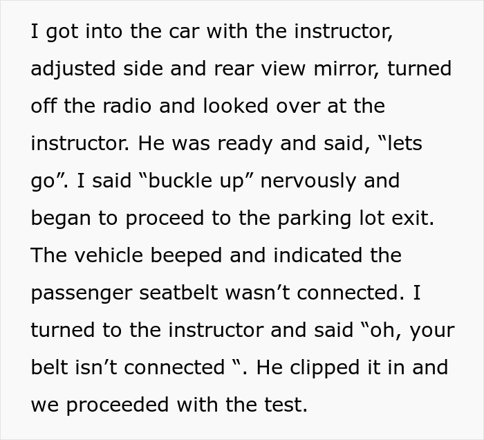 16 Y.O. In Tears After Driving Instructor Purposefully Fails Him By Ignoring Request To Buckle Up