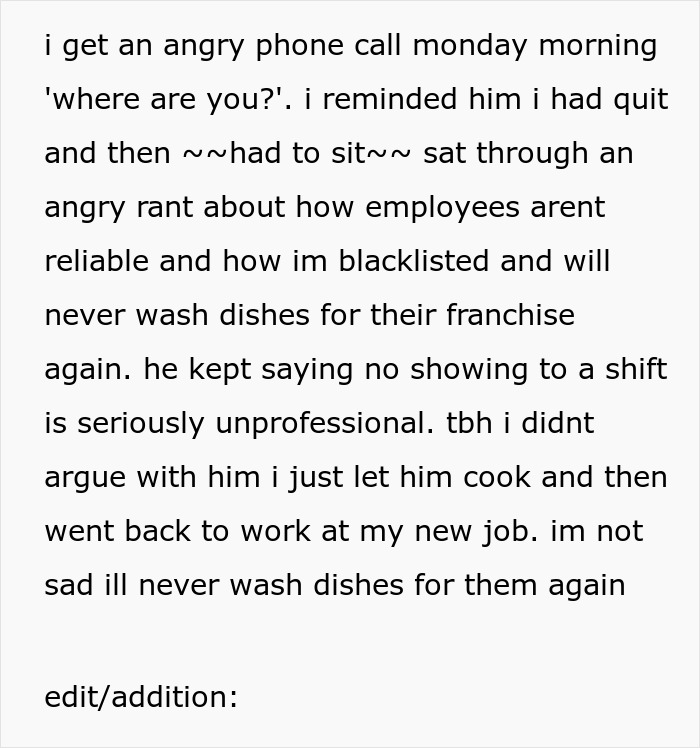 &ldquo;I Quit My Job And My Boss Scheduled Me Anyway, Loses It When I &lsquo;No-Show&rsquo;&rdquo;