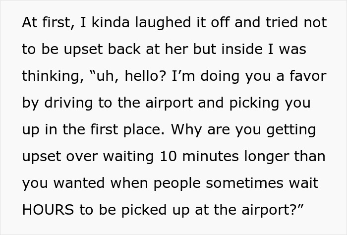 "Am I A Jerk For Picking My Wife Up From The Airport 10 Minutes Late?" "Am I A Jerk For Picking My Wife Up From The Airport 10 Minutes Late?"