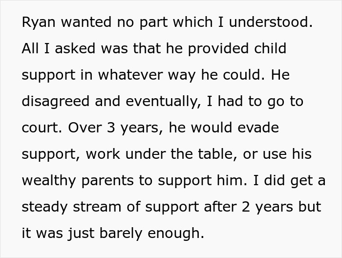 Woman's Ex Finds Out What Her New Husband Does For A Living, Demands Child Support Be Dropped