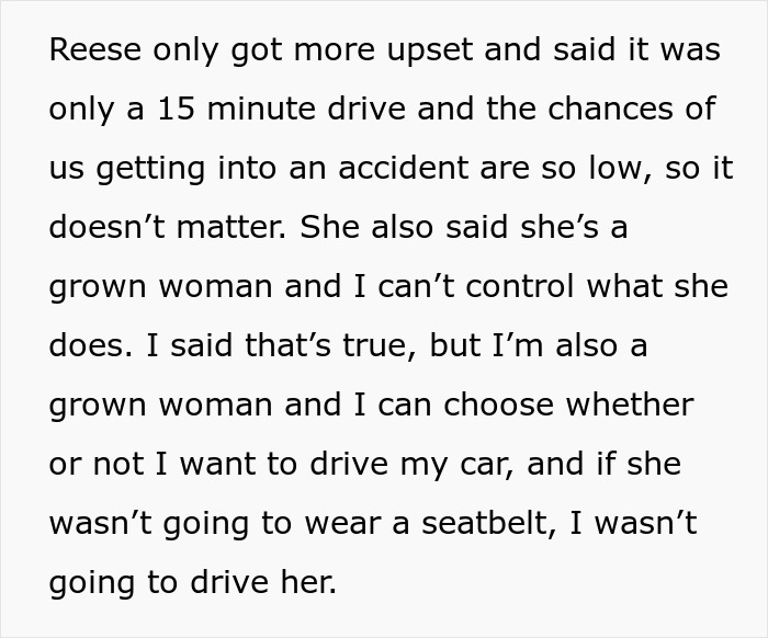 Woman Rages At Friend For Ignoring Her Trauma And Trying To Get Her To Put Her Seatbelt On Woman Rages At Friend For Ignoring Her Trauma And Trying To Get Her To Put Her Seatbelt On