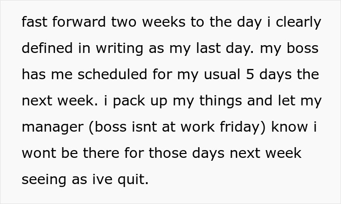 &ldquo;I Quit My Job And My Boss Scheduled Me Anyway, Loses It When I &lsquo;No-Show&rsquo;&rdquo;