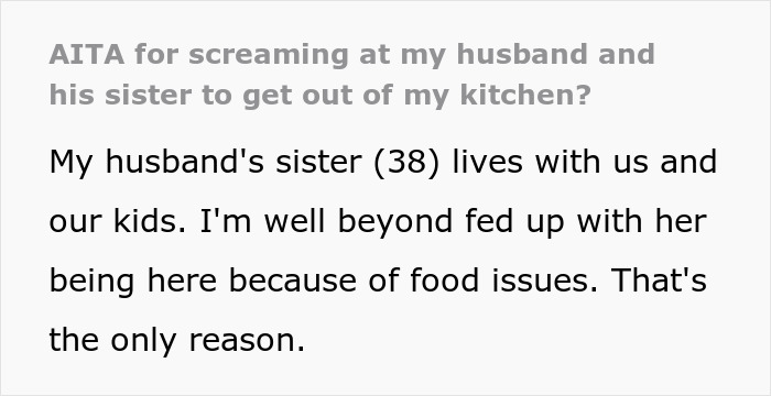 Woman&rsquo;s Husband And His Sister Kept &ldquo;Fixing&rdquo; Her Food To The Point That She And Her Kids Would Refuse To Eat It, So She Finally Snaps