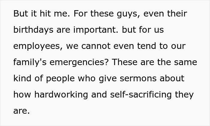 CEO Tells Employees There's No Room For Their Personal Lives At Work, Then Asks Them To Each Contribute $18 For His Birthday