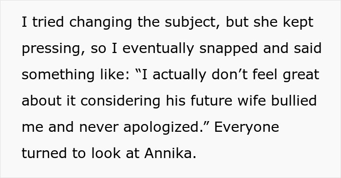 Brother Introducing His Fianc&eacute;e At A Family Event Takes A Turn When His Sister Recognizes Her High School Bully And Sheds Light On Her Past