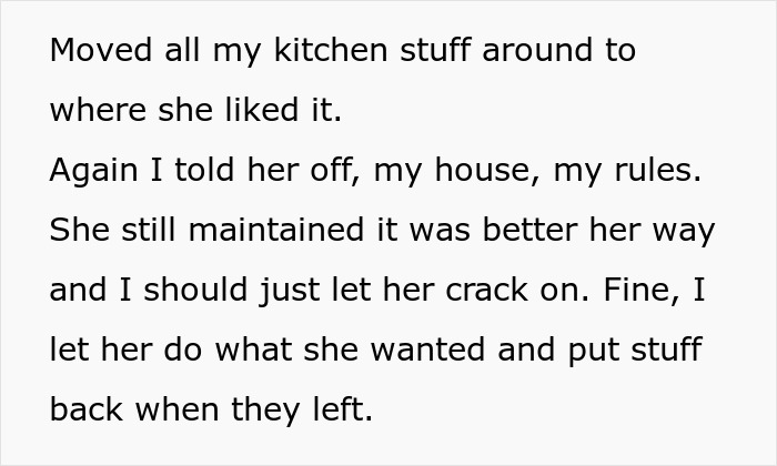 Woman Finally Buys Her Own Flat, But Her Mother Rearranges All The Furniture, So She Does The Same To Her House