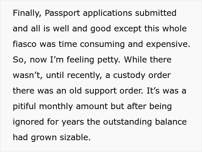Guy Fed Up With Wife&rsquo;s Ex Being A Pain With Getting His Kids Passports, Makes Sure The Forgotten Child Support Is Collected From Him Immediately