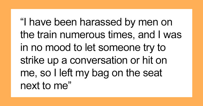 Woman Doesn’t Want Men Sitting Next To Her On A Busy Train, Gets In An Argument When She’s Asked To Move Her Bag From An Empty Seat