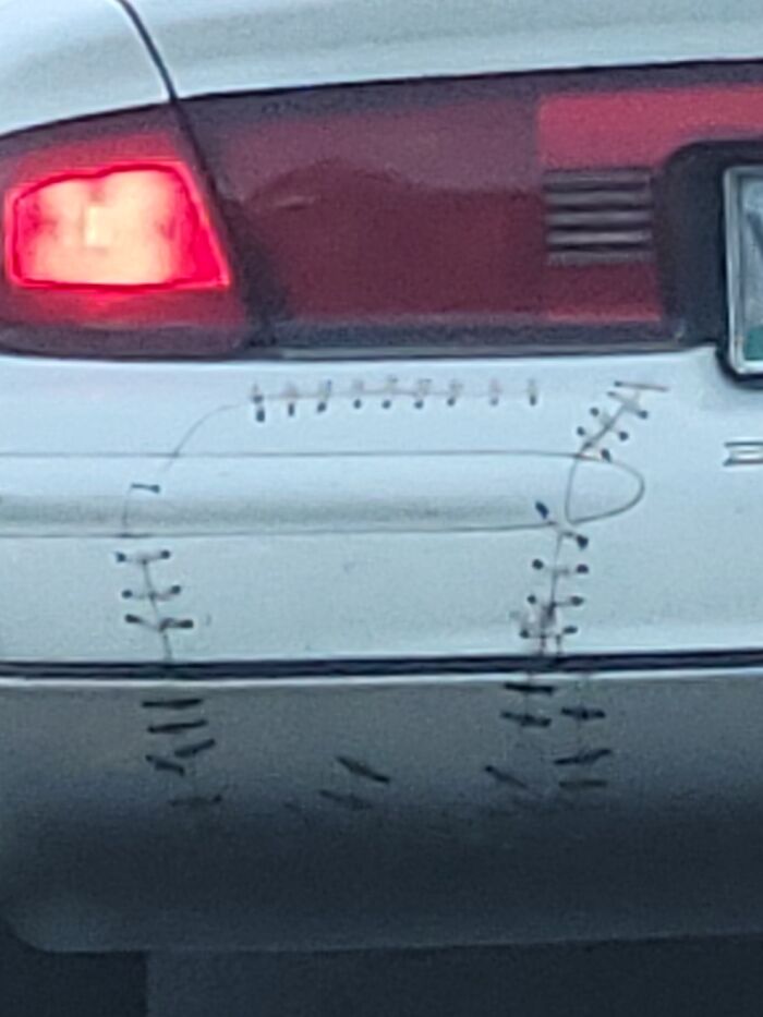 It Was Sewn Together... With Zip Ties. Zip Ties