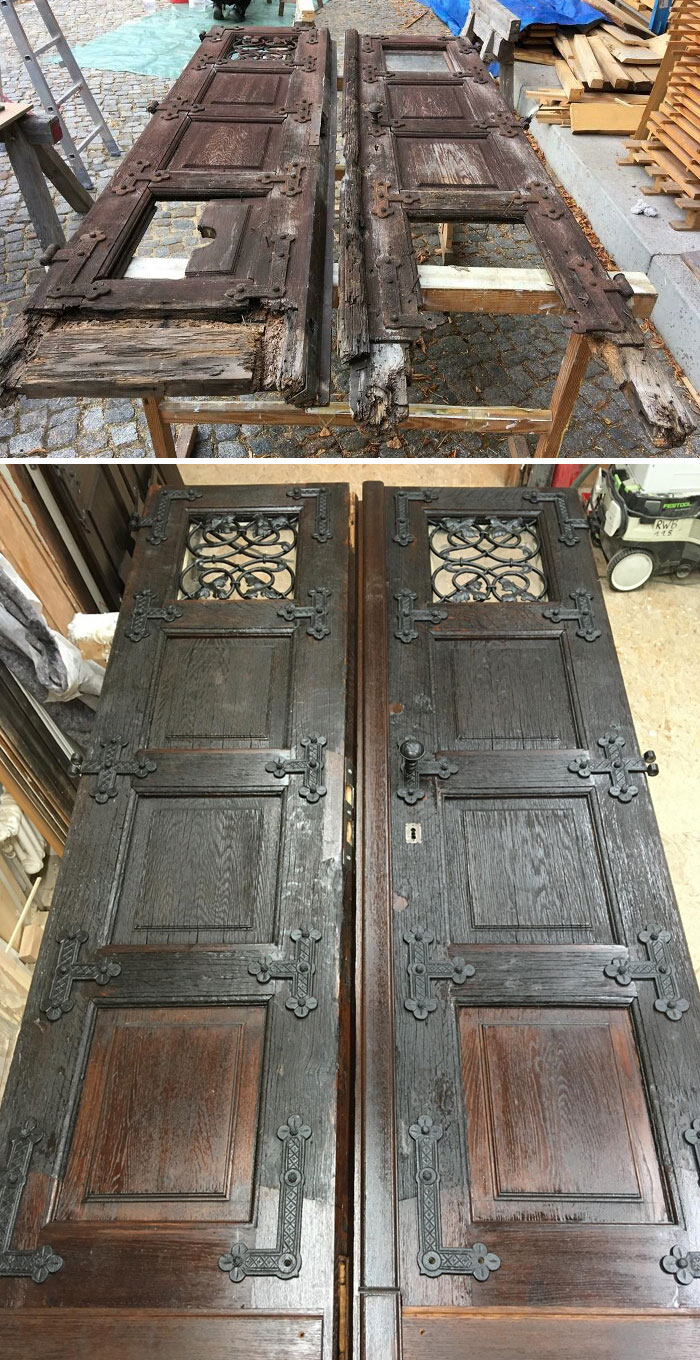 I Restored A Really Old Mausoleum Door