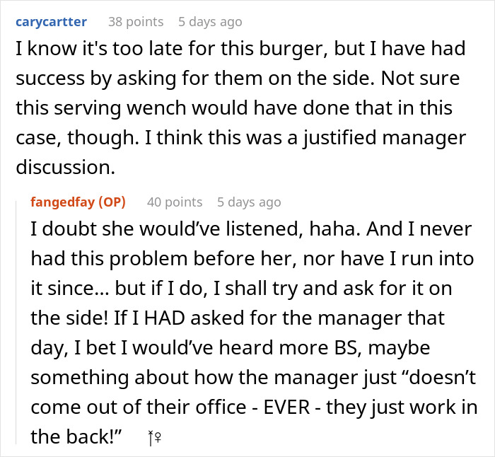 "I Wish I Could've Seen Her Face": Person Teaches Rude Waitress A Lesson After She Refused To Follow Their Food Order