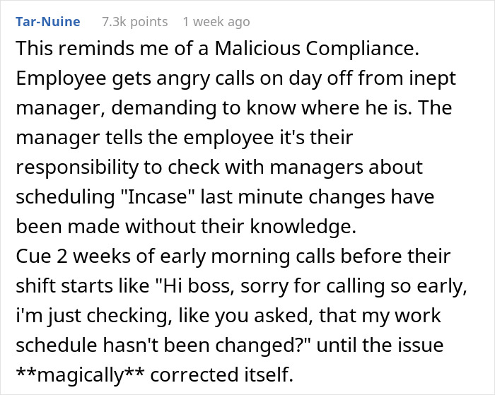 Employee Gets Their Schedule Done By Manager Who &ldquo;Hates&rdquo; Them, Wakes Up On Their Day Off To A Voicemail Asking Why They Aren&rsquo;t At Work