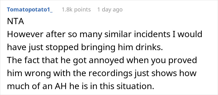 Person Gets Called A Jerk By Their Parents After Teaching Their Uncle A Lesson As He Kept Annoying Them With Drink Requests Person Gets Called A Jerk By Their Parents After Teaching Their Uncle A Lesson As He Kept Annoying Them With Drink Requests
