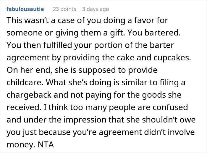 "The Bill Came Out Close To $1800": Woman Wants To Take Bride To Court After She Refused To Babysit Her Child After She Baked Her A Wedding Cake "The Bill Came Out Close To $1800": Woman Wants To Take Bride To Court After She Refused To Babysit Her Child After She Baked Her A Wedding Cake