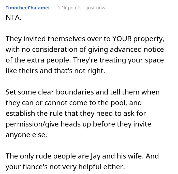 Woman Blamed For Being &ldquo;Unwelcoming&rdquo; For Sitting Inside While Uninvited Guests Have A Party In Her Pool