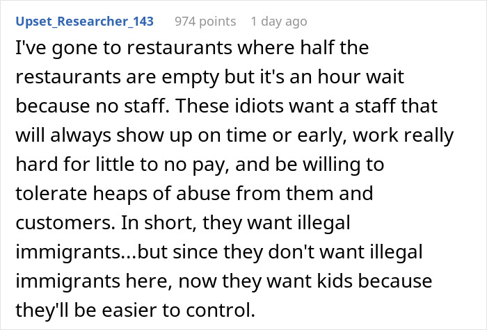 Employee Shares The Truth About Restaurants Being &lsquo;Short-Staffed&rsquo; Due To Lack Of Hiring, Not Because &lsquo;No One Wants To Work&rsquo;