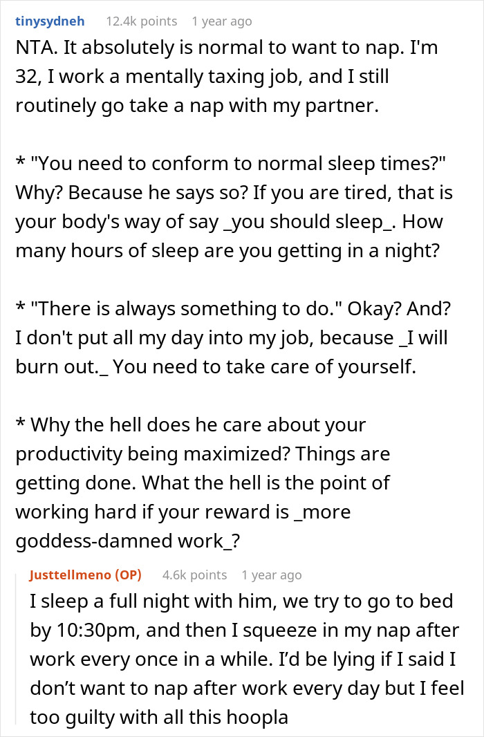 &ldquo;I Can Nap Whenever I Want&rdquo;: A Woman Wonders If She Is In The Wrong For Constantly Napping After Work