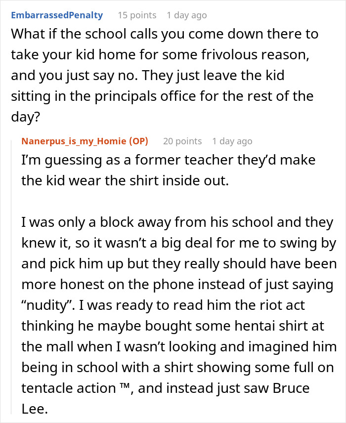 &ldquo;He&rsquo;s Wearing A Shirt That Shows Nudity&rdquo;: Mom Maliciously Complies With Her Son&rsquo;s School Dress Code After He&rsquo;s Sent Home