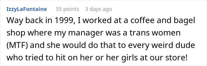 Man Hits On A Woman Without Knowing She's Trans, She Shuts Him Down In A Brilliant Way