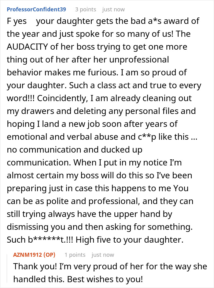 Woman Shuts Down Boss&rsquo;s Curiosity About Her Outstanding Workload After He Denied Her 2-Week Notice And Fired Her On The Spot