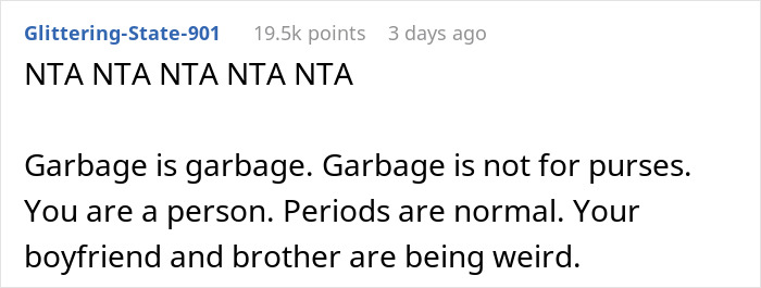Boyfriend Shames Girlfriend For Throwing Away Her Pads In His Bathroom Trash Can, Causes Outrage Online