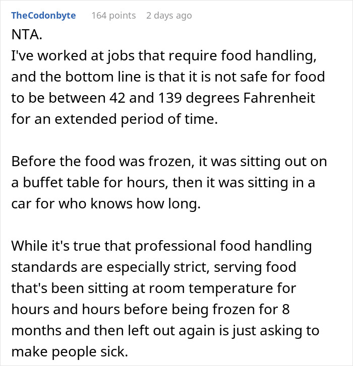 Woman Tells Her Sister's Wedding Guests Not To Touch The Food Because It's Leftovers From Her Wedding 8 Months Ago