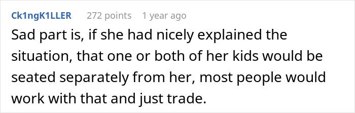"If I Leave He's Going To Touch My Babies": Entitled Parent Causes A Scene On A Plane After A Guy Refused To Back Down And Switch Seats With Her "If I Leave He's Going To Touch My Babies": Entitled Parent Causes A Scene On A Plane After A Guy Refused To Back Down And Switch Seats With Her