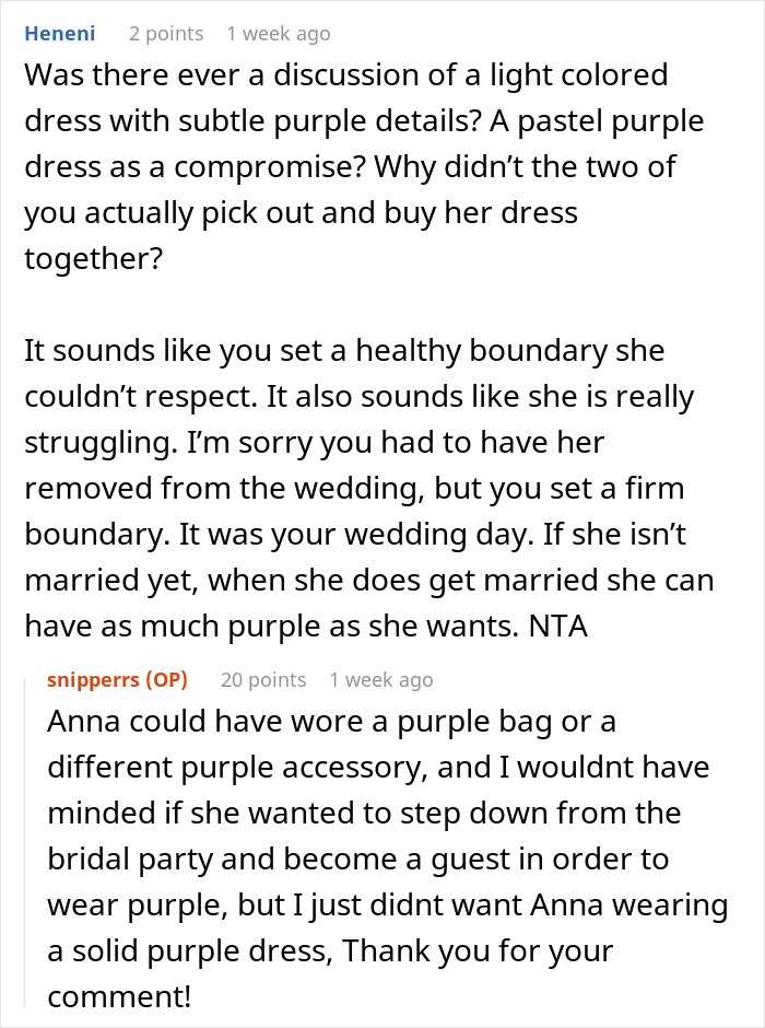 &ldquo;She Was Escorted Out The Door Screaming&rdquo;: Guest Hell-Bent On Wearing Purple Clashes With Bride