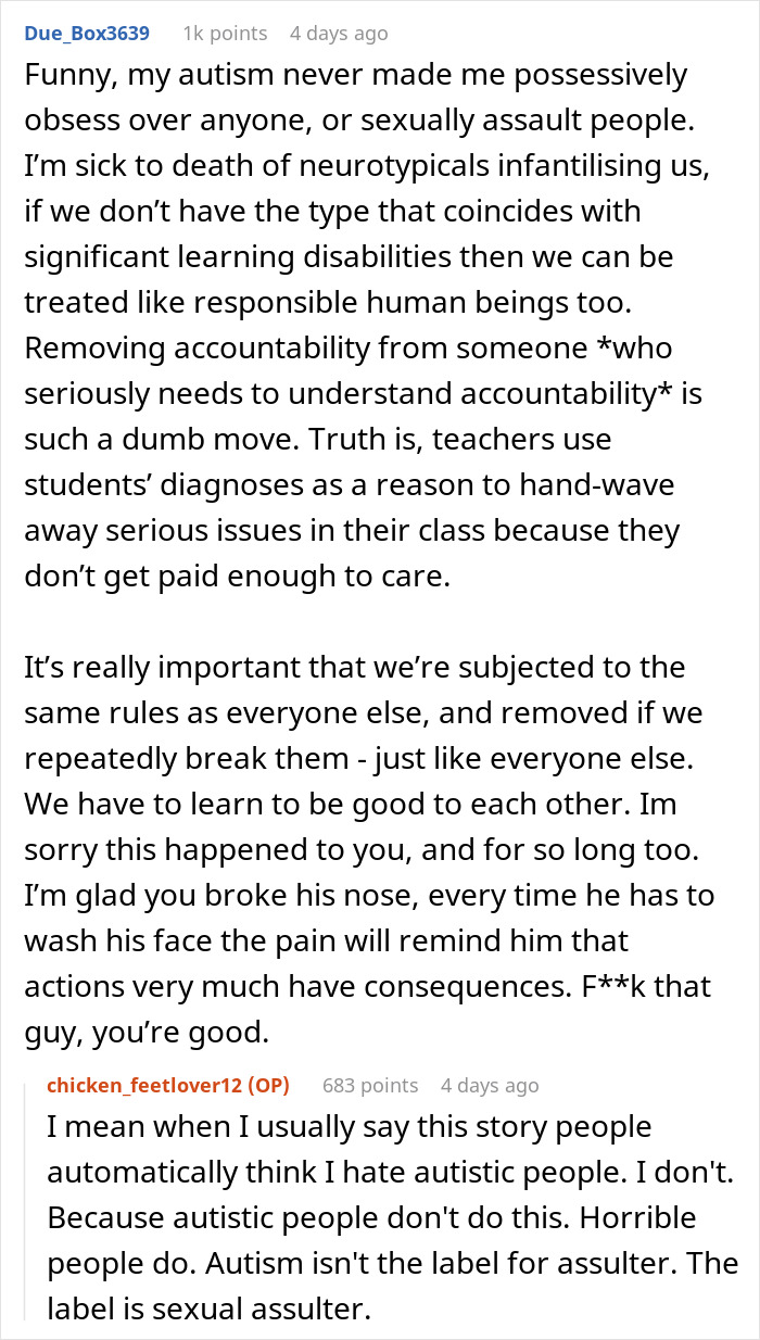 Girl Faces Backlash After Punching An Autistic Kid In The Face After He Groped Her, Asks For Advice Online