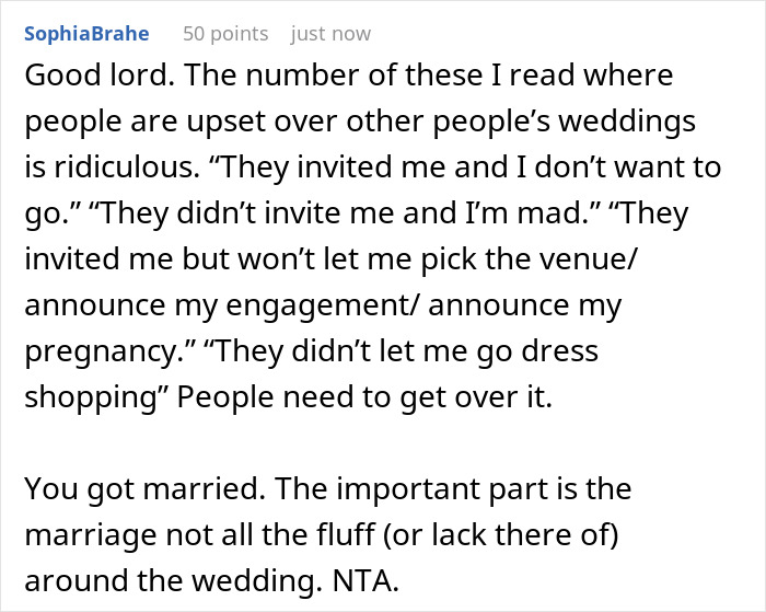 &ldquo;[Am I The Jerk] For Taking Away Everyone&rsquo;s Chance To Be Involved With The Wedding?&rdquo;
