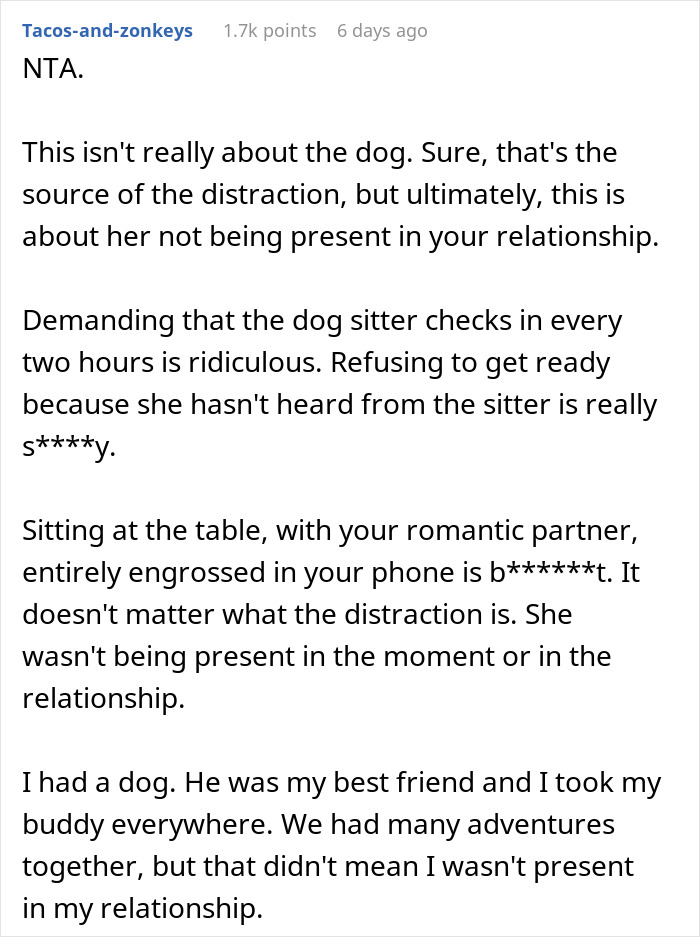 &ldquo;[Am I The Jerk] For Leaving The Engagement Dinner Due To My Fianc&eacute;e&rsquo;s Obsession With The Dog?&rdquo;