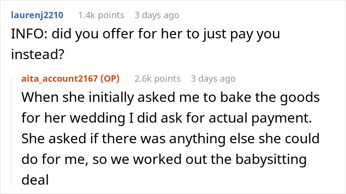 "The Bill Came Out Close To $1800": Woman Wants To Take Bride To Court After She Refused To Babysit Her Child After She Baked Her A Wedding Cake "The Bill Came Out Close To $1800": Woman Wants To Take Bride To Court After She Refused To Babysit Her Child After She Baked Her A Wedding Cake