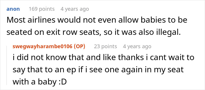 Person Pre-Books An Exit Row Seat, Gets Outraged Discovering Some Entitled Couple Already Took It