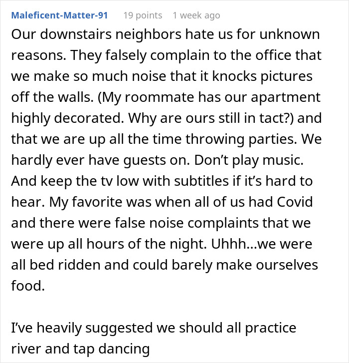 Ultra-Sensitive Elderly Couple Go Berserk Every Time Their Upstairs Neighbor Makes A Noise, To The Point Of Calling Cops Over A Microwave