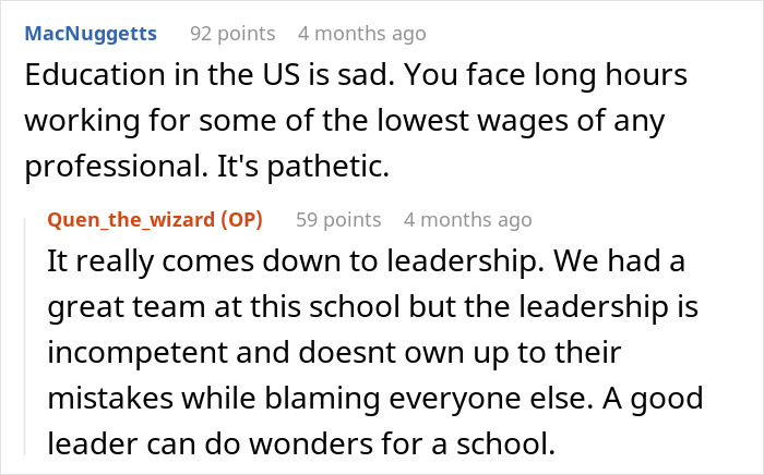 “Oh, I’m Replaceable?”: Teacher Takes Vice Principal At Their Word And Quits During An Education Shortage “Oh, I’m Replaceable?”: Teacher Takes Vice Principal At Their Word And Quits During An Education Shortage