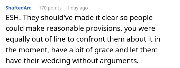 "Am I The Jerk For Being Pissed There Was No Alcohol At A Wedding?"