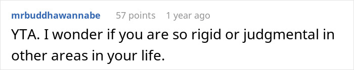 Comment questioning if a mom is judgmental, related to daughter's tattoo ultimatum. Comment questioning if a mom is judgmental, related to daughter's tattoo ultimatum.
