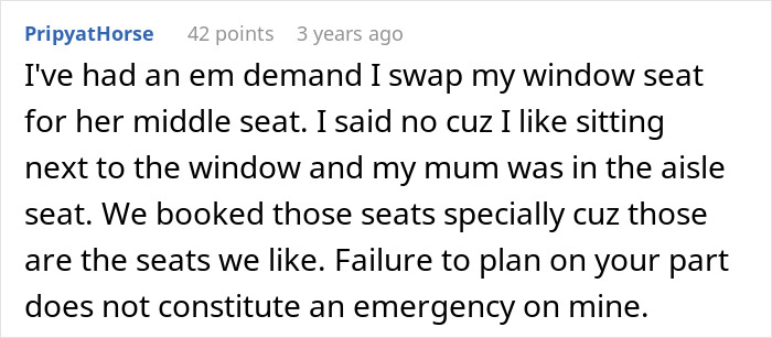 Guy Deals With Entitled Parent Using Movies Quotes When She Won't Stop Pestering Him About Switching Seats