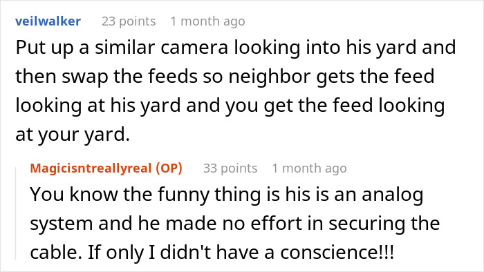 Neighbor Builds A Fence And Puts Up A Camera Facing This Guy&rsquo;s Yard, People In The Comments Come Up With The Best Solutions