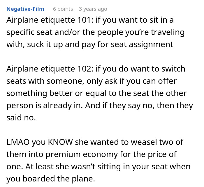 Guy Deals With Entitled Parent Using Movies Quotes When She Won't Stop Pestering Him About Switching Seats
