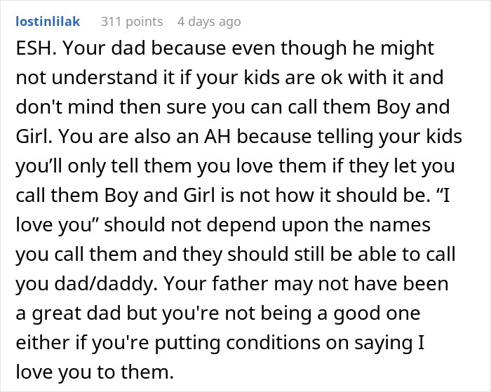 Dad Uses His Kids As Props To Make A Point To His Father That He Was Always Emotionally Distant, Upsetting Everyone