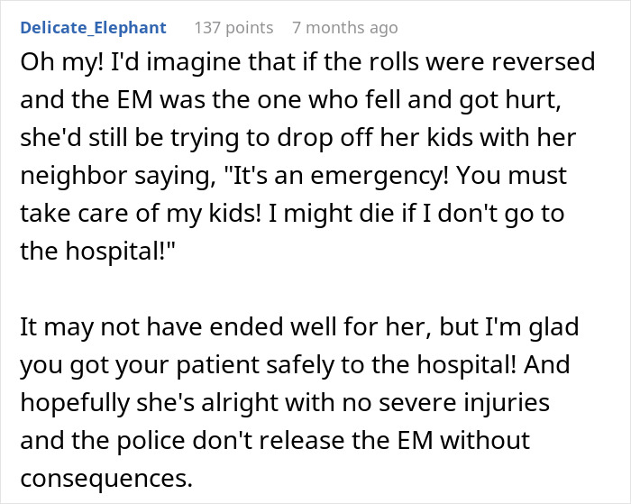 "An Entitled Mother Rips Open The Doors Of My Ambulance, And It Does Not End Well For Her" "An Entitled Mother Rips Open The Doors Of My Ambulance, And It Does Not End Well For Her"