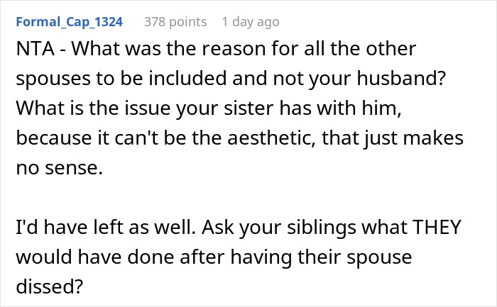 Bride Doesn't Want Brother's Husband "Ruining The Aesthetic" In Wedding Photos, Is Surprised When They Leave The Party Bride Doesn't Want Brother's Husband "Ruining The Aesthetic" In Wedding Photos, Is Surprised When They Leave The Party
