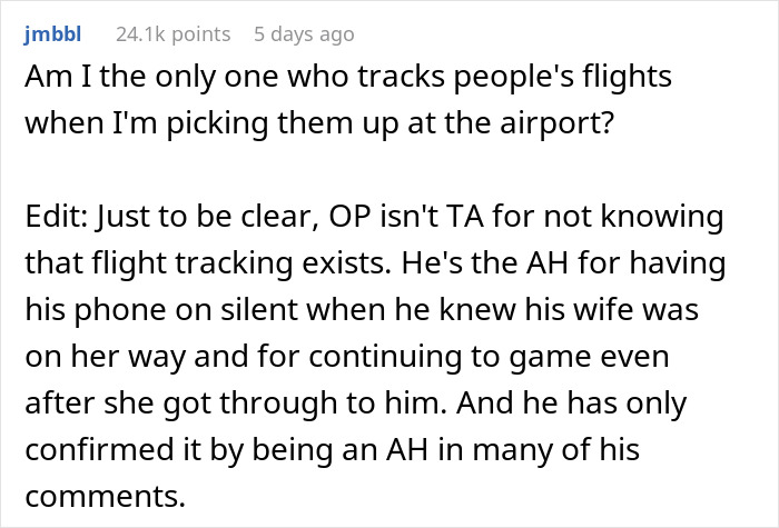 "Am I A Jerk For Picking My Wife Up From The Airport 10 Minutes Late?" "Am I A Jerk For Picking My Wife Up From The Airport 10 Minutes Late?"