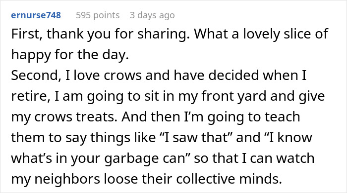 Woman Befriends Crow For Over 3 Years Until One Day She Brings Her Babies To Their Regular Hangout Woman Befriends Crow For Over 3 Years Until One Day She Brings Her Babies To Their Regular Hangout